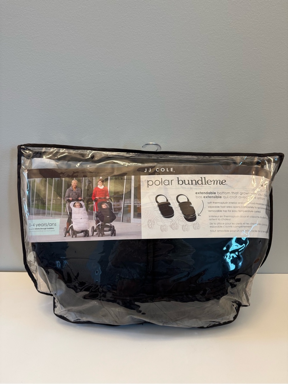 NWT JJ Cole Polar BundleMe Car Seat & Stroller Cover 0-4Y Black